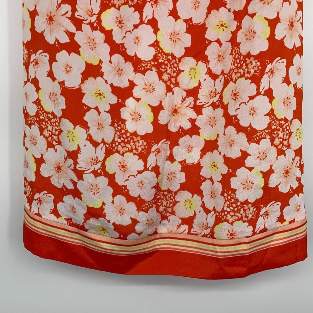 LC Lauren Conrad Top Red Floral Print Sleeveless Racerback Strappy - Picture 4 of 7
